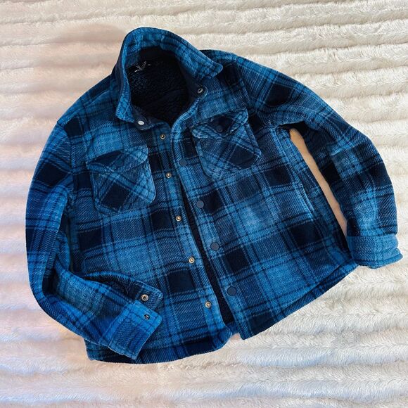 Member's Mark Shacket Boy’s Snapped Closure Fleece Sherpa Lined Size 8 - Picture 1 of 6